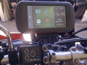 GPS and heated grips on my ktm 950 SE